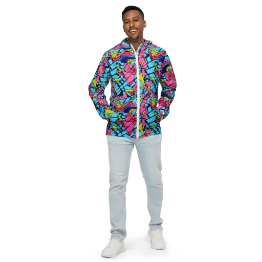 Barbier Bloom on a Men's Windbreaker