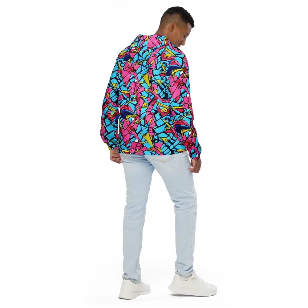 Barbier Bloom on Men's Windbreaker — Back