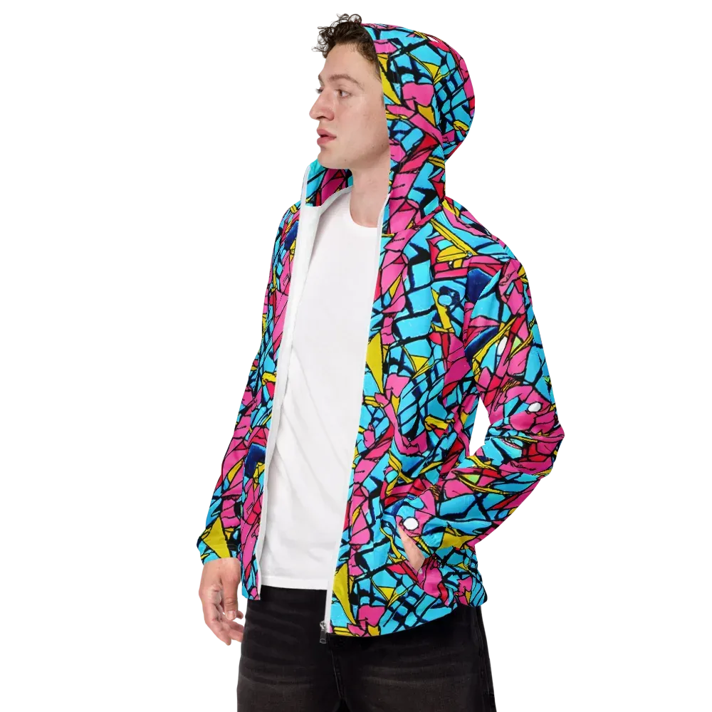 Barbier Bloom on Men's Windbreaker — Left Front