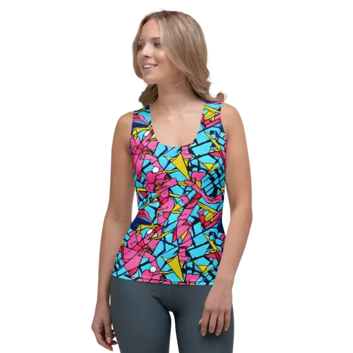 Barbier Bloom on a Women's Tank Top