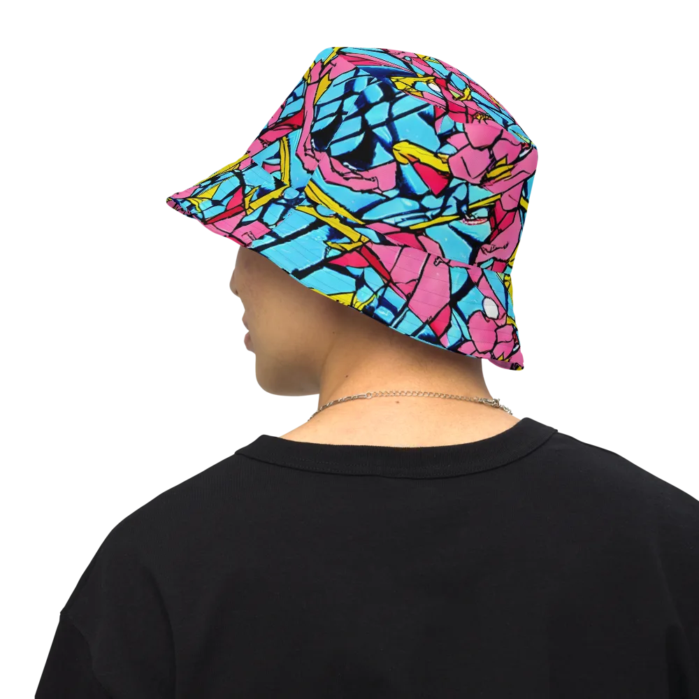 Barbier Bloom on Reversible Bucket Hat — Back Inside