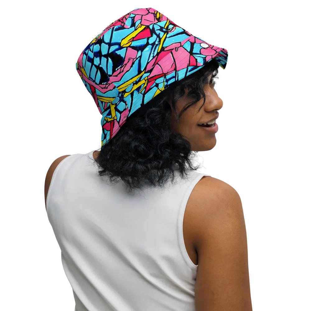 Barbier Bloom on Reversible Bucket Hat — Right Outside