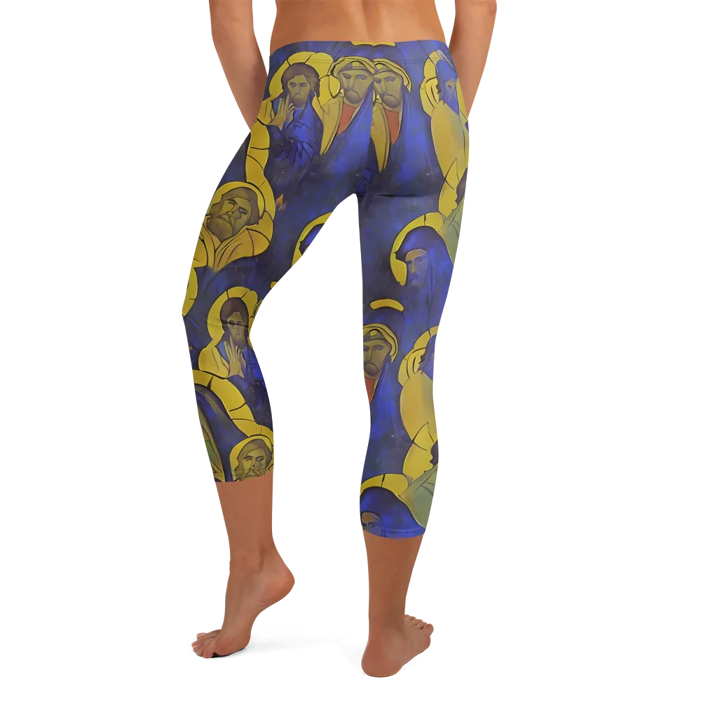 Divine Reverie on Capri Leggings — Back