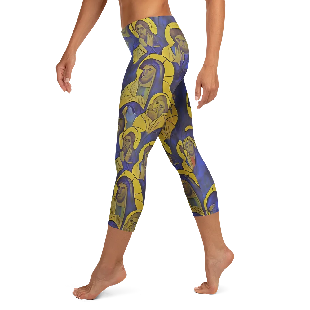 Divine Reverie on Capri Leggings — Left