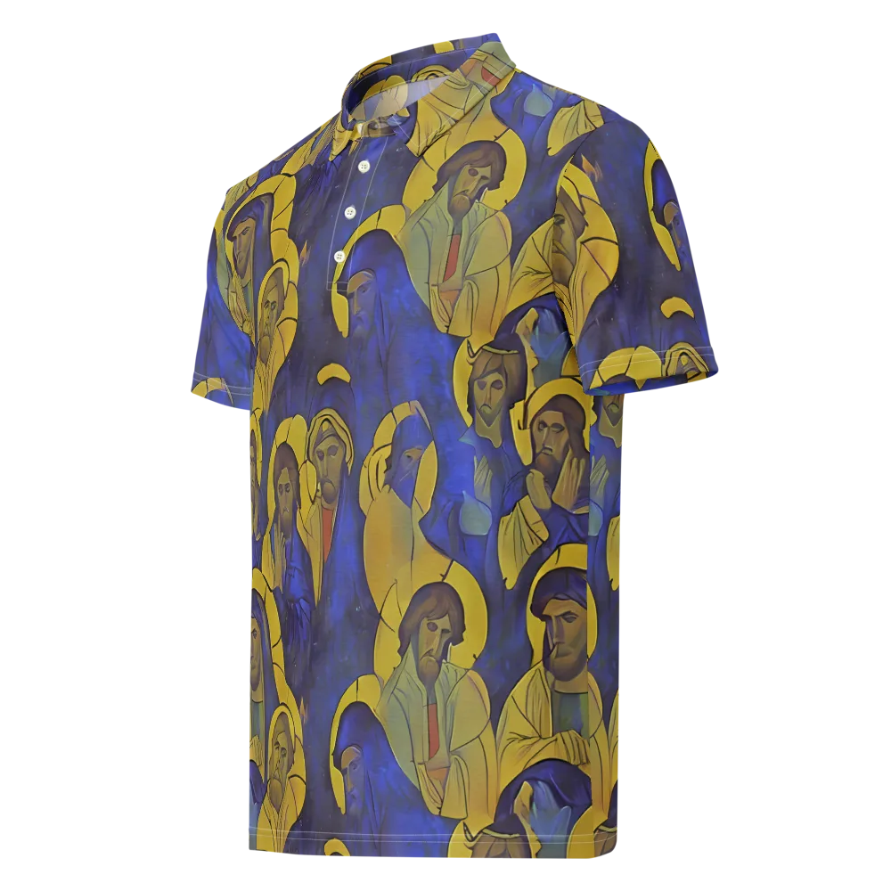 Divine Reverie on Men's Slim Fit Polo Shirt — Left Front