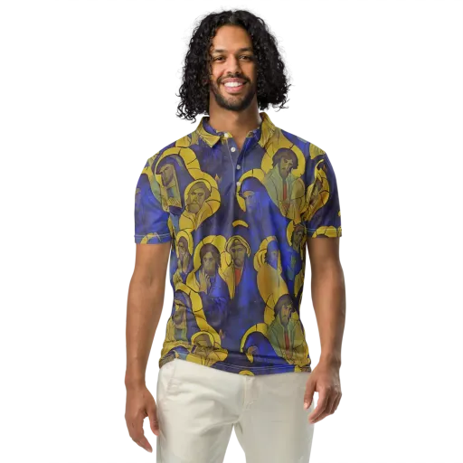 Divine Reverie on a Men's Slim Fit Polo Shirt