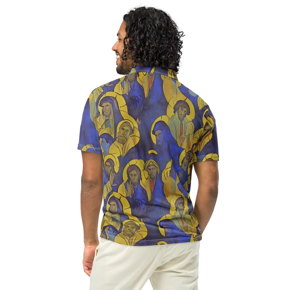Divine Reverie on Men's Slim Fit Polo Shirt — Back