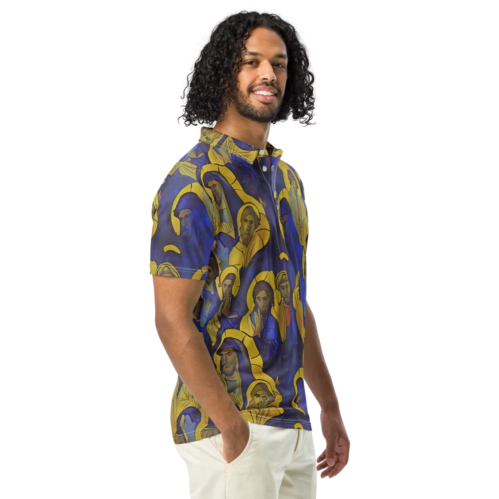 Divine Reverie on Men's Slim Fit Polo Shirt — Right Front
