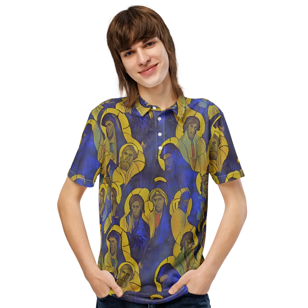 Divine Reverie on Men's Slim Fit Polo Shirt — Front