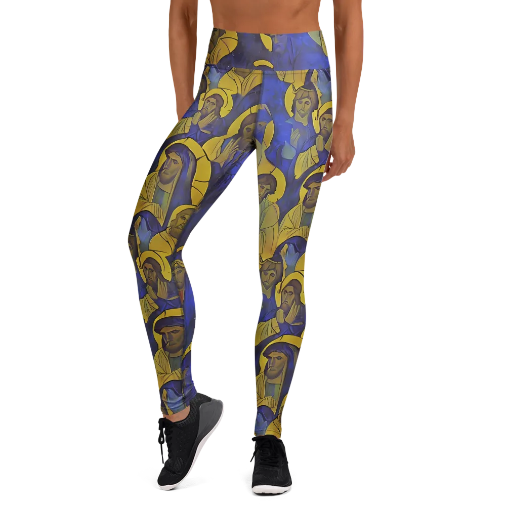 Divine Reverie on Yoga Leggings — Front