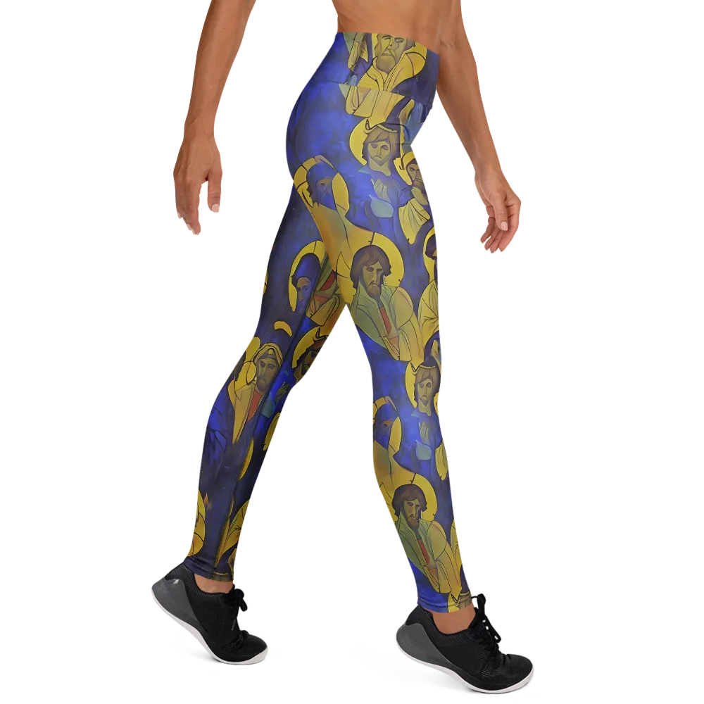 Divine Reverie on Yoga Leggings — Right