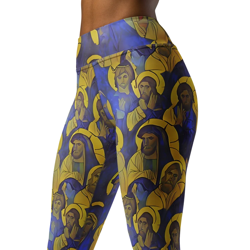 Divine Reverie on Yoga Leggings — Left Front