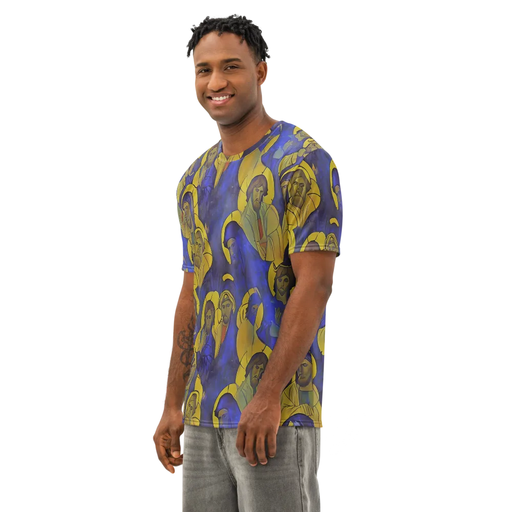 Divine Reverie on Men's Cotton Crew Neck T-Shirt — Left Front