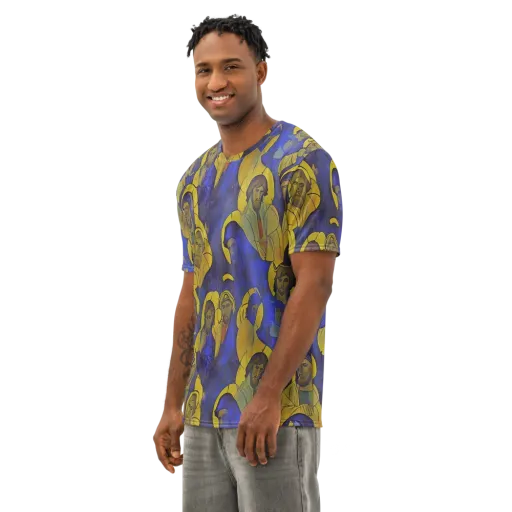 Divine Reverie on a Men's Cotton Crew Neck T-Shirt