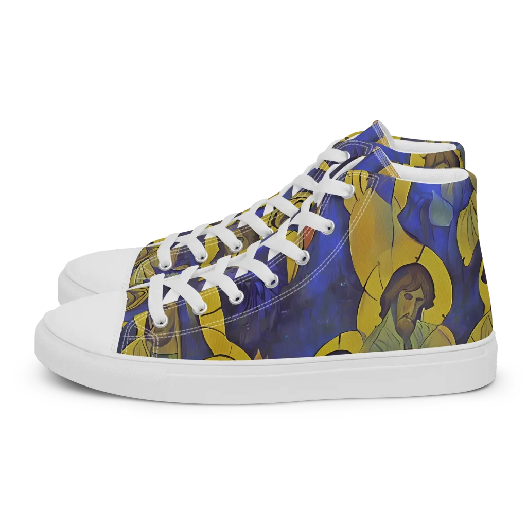 Divine Reverie on Women's High Top Canvas Shoes — Left