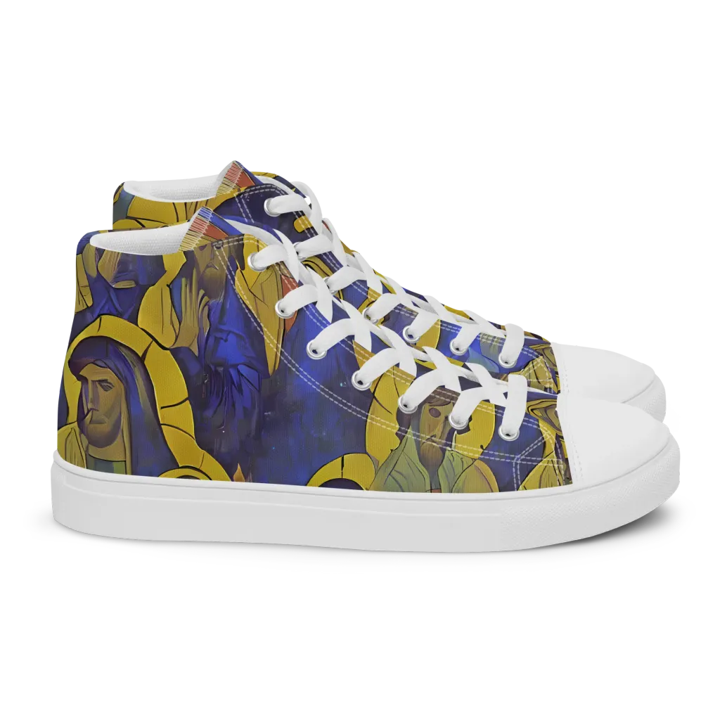 Divine Reverie on Women's High Top Canvas Shoes — Right