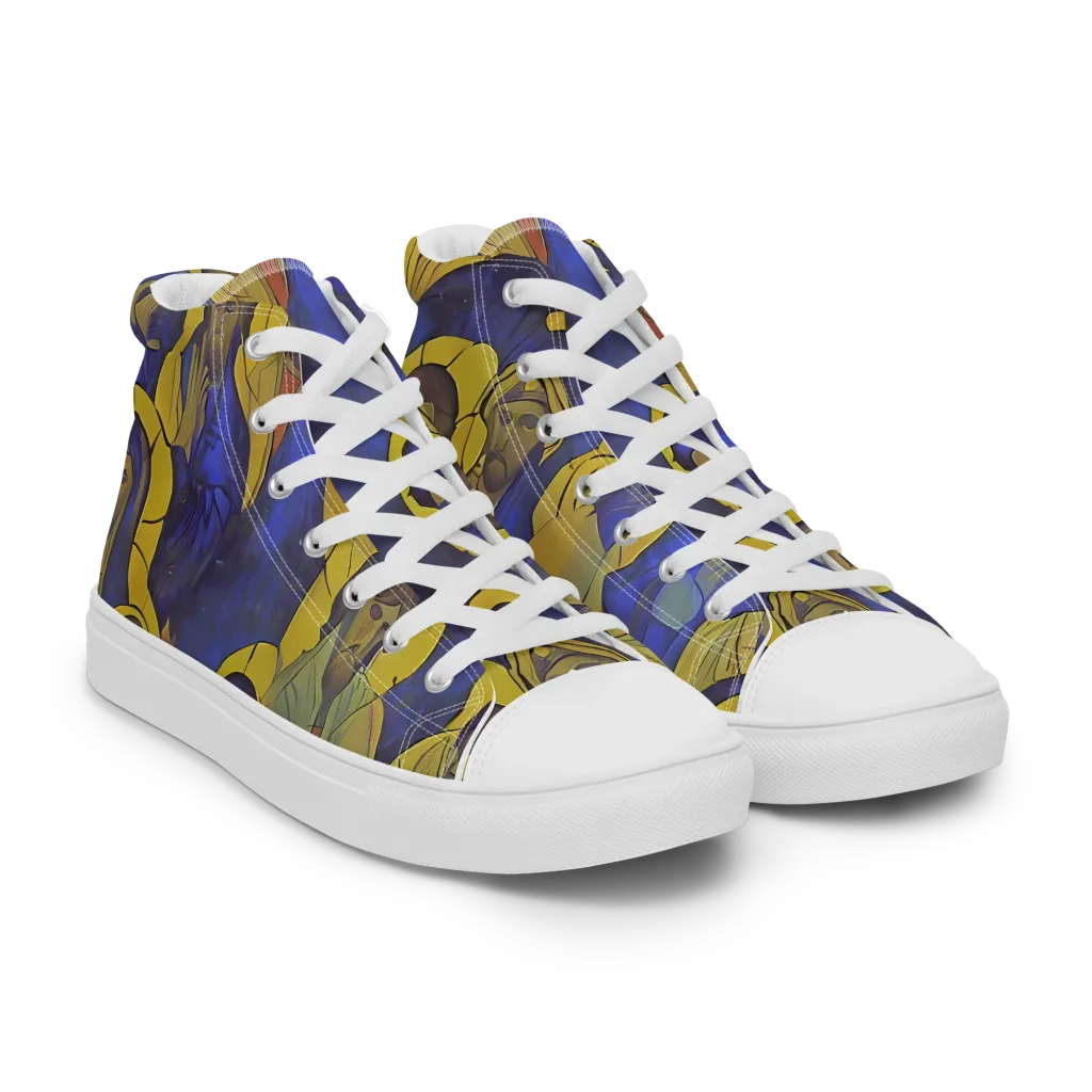 Divine Reverie on Women's High Top Canvas Shoes — Right Front