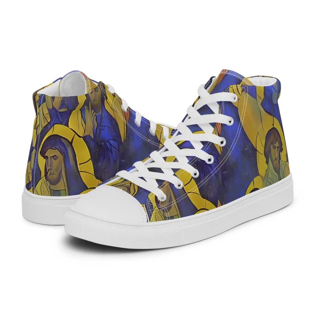 Divine Reverie on Women's High Top Canvas Shoes — Left