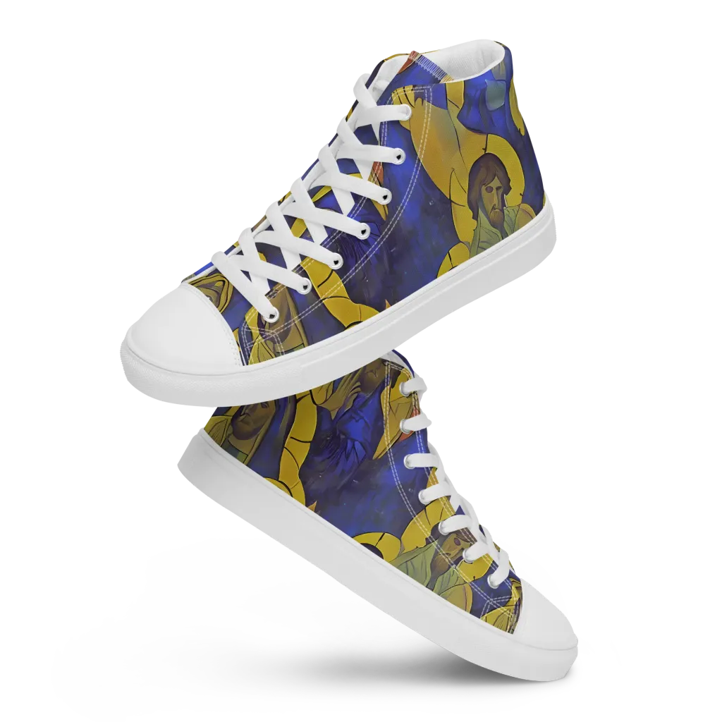 Divine Reverie on Women's High Top Canvas Shoes — Front