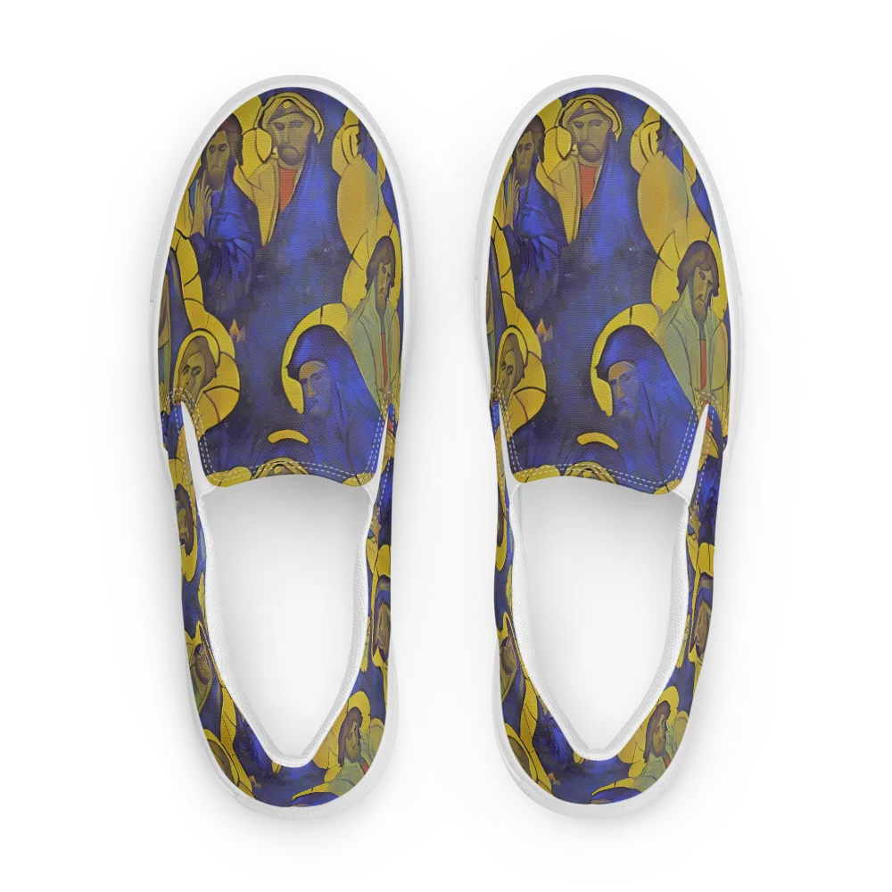Divine Reverie on Men's Slip-On Canvas Shoes — Front