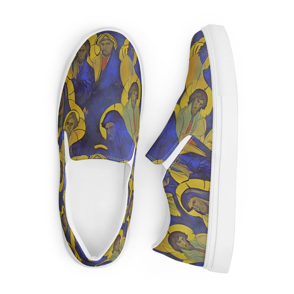 Divine Reverie on Men's Slip-On Canvas Shoes — Front