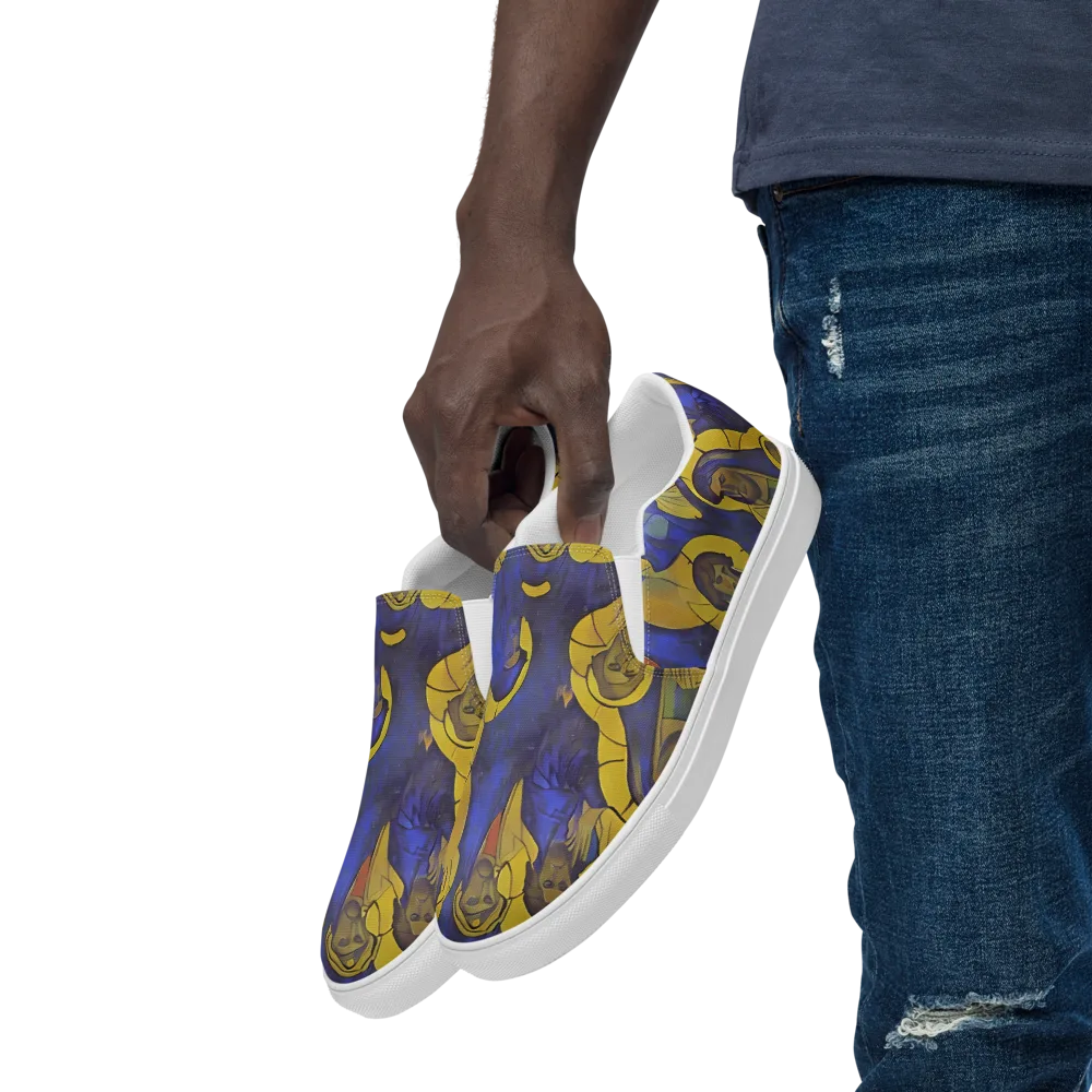 Divine Reverie on Men's Slip-On Canvas Shoes — Left Front