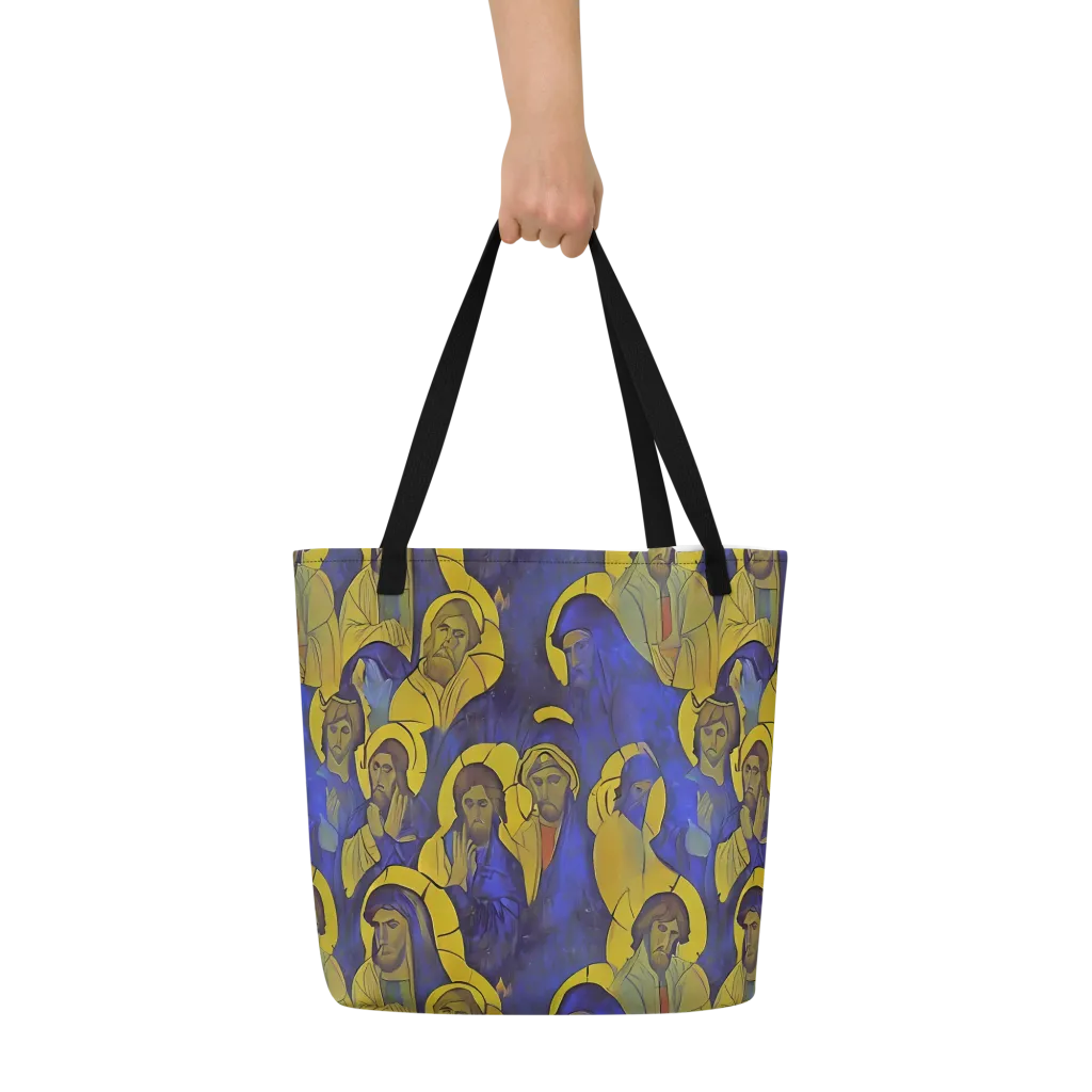 Divine Reverie on Large Tote Bag W/ Pocket — Front