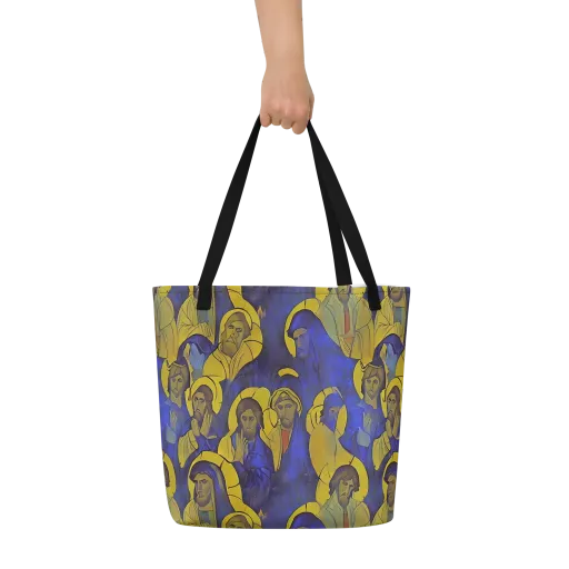 Divine Reverie on a Large Tote Bag W/ Pocket