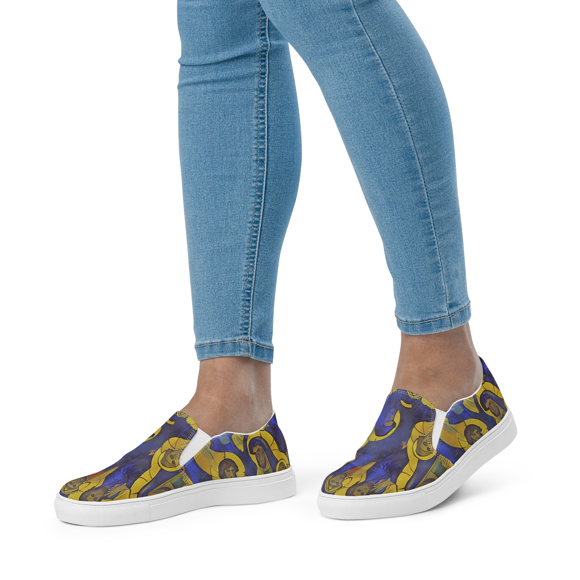 Divine Reverie on Women's Slip-On Canvas Shoes — Front