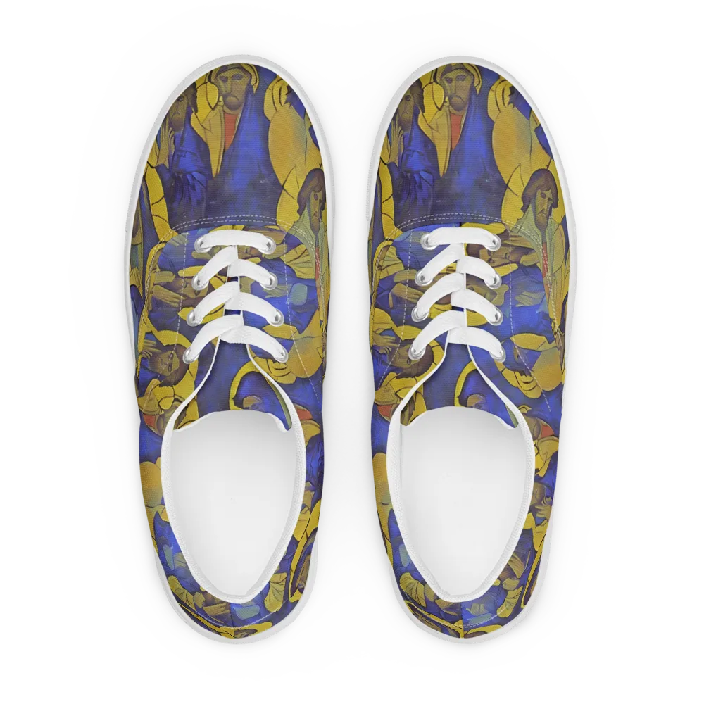 Divine Reverie on Men's Lace-Up Canvas Shoes — Front
