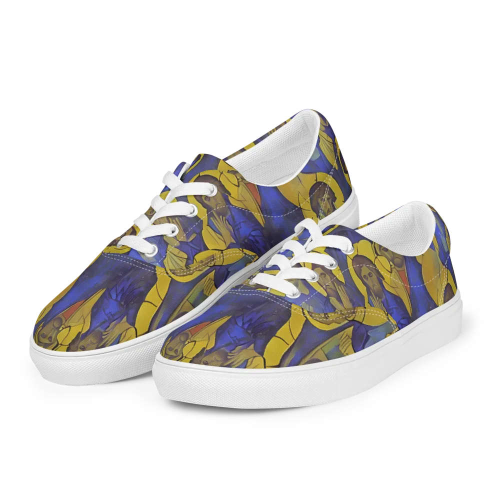 Divine Reverie on Men's Lace-Up Canvas Shoes — Left Front