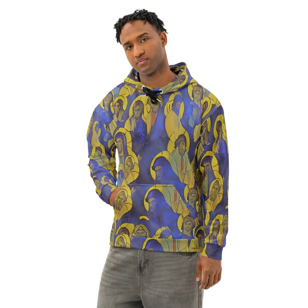 Divine Reverie on Cotton Hoodie — Left Front