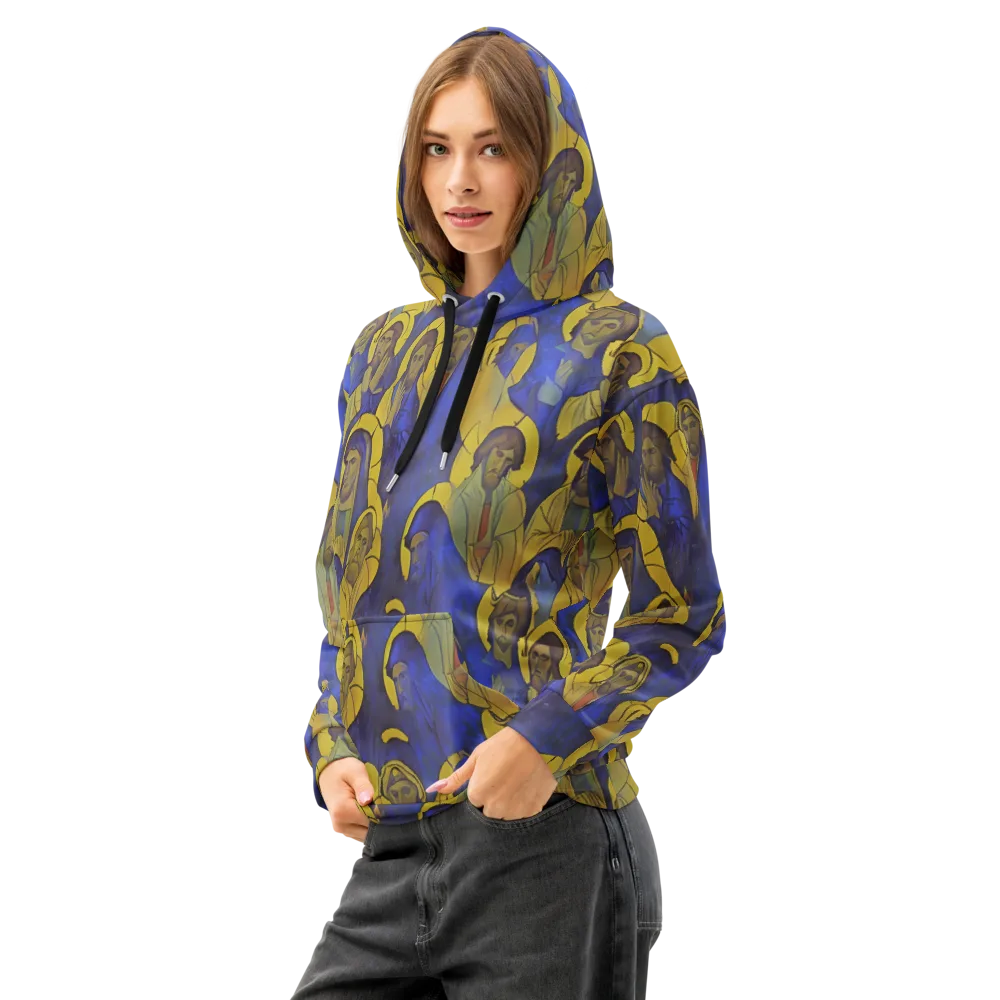 Divine Reverie on Cotton Hoodie — Left Front