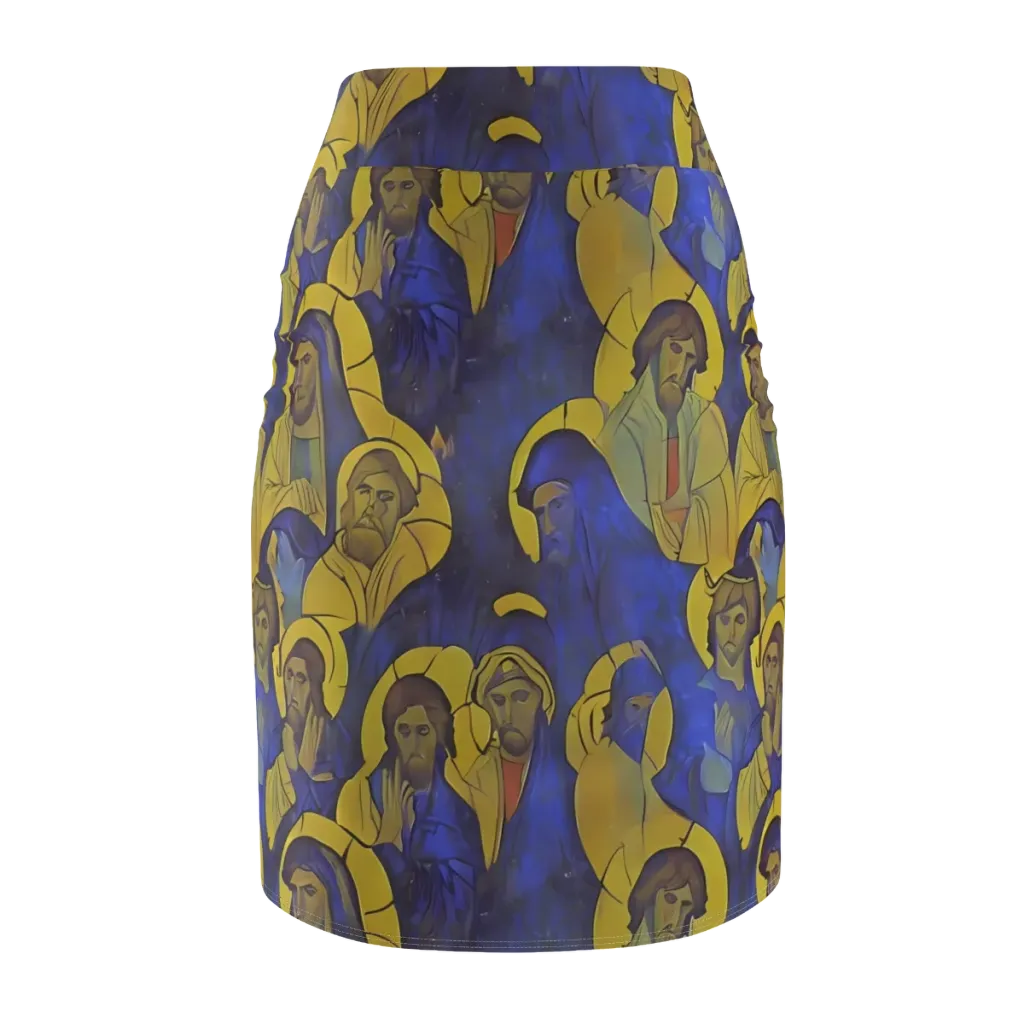 Divine Reverie on Pencil Skirt — Back