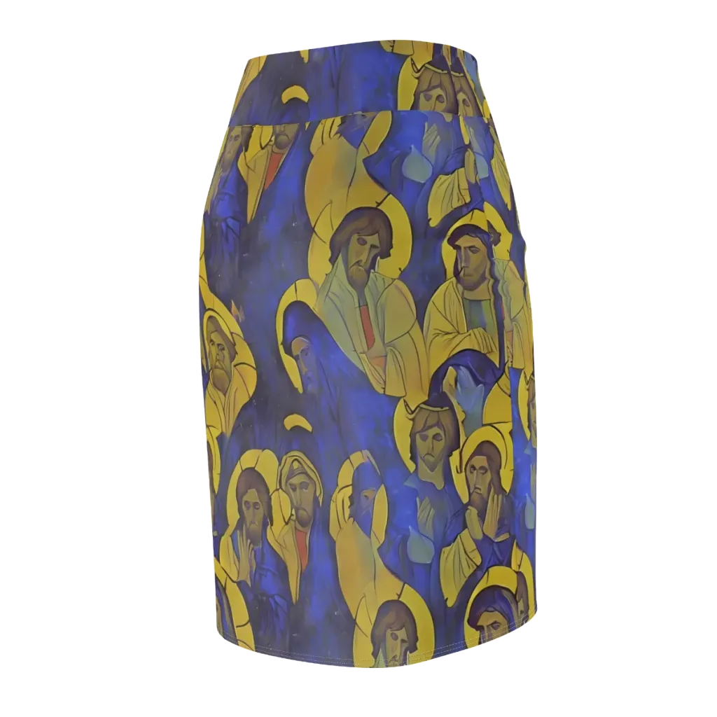 Divine Reverie on Pencil Skirt — Back Side
