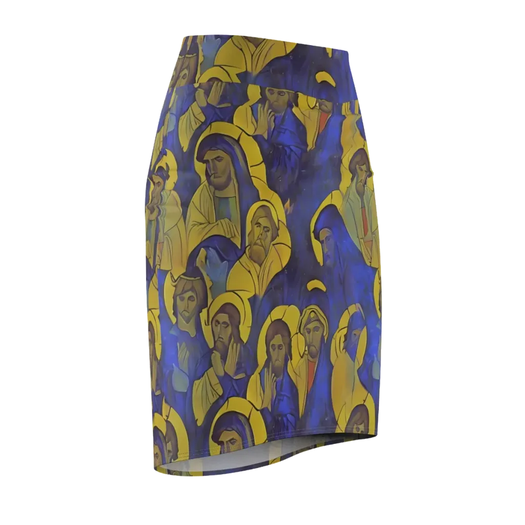 Divine Reverie on Pencil Skirt — Front Side