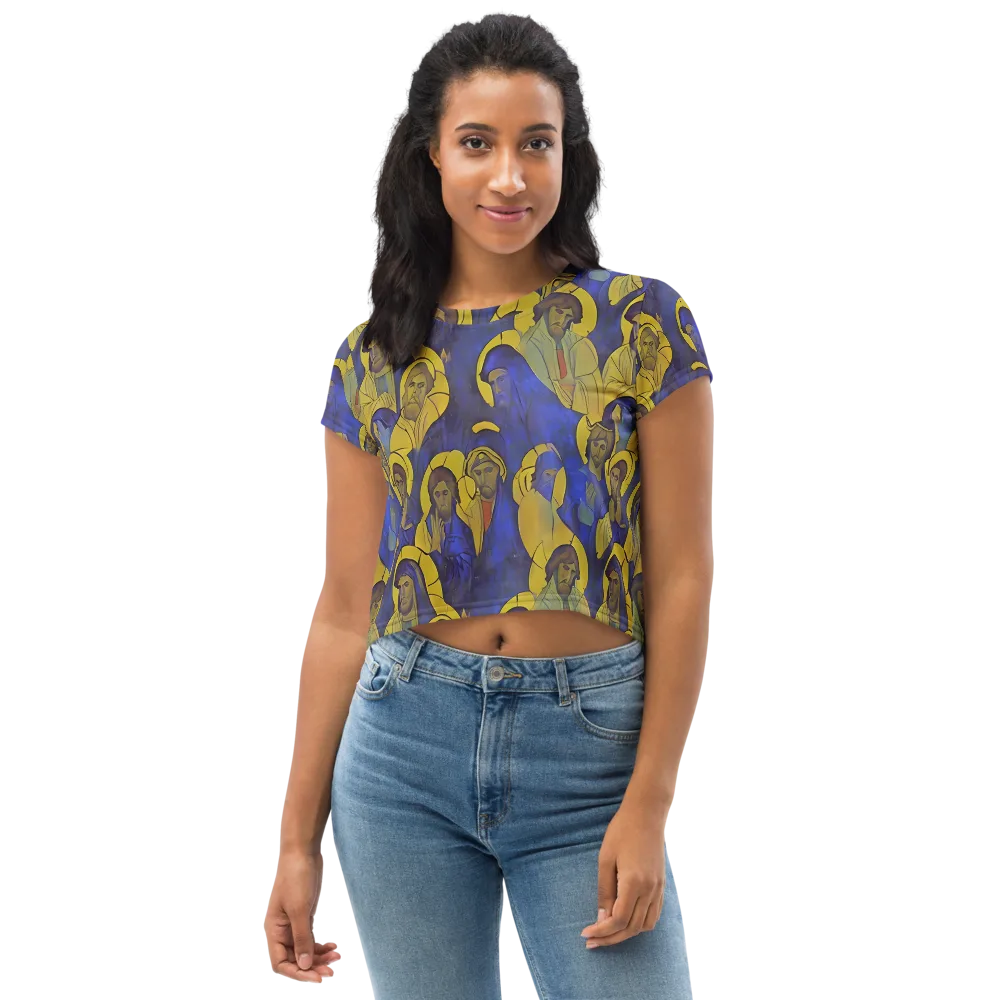 Divine Reverie on Crop Tee — Front