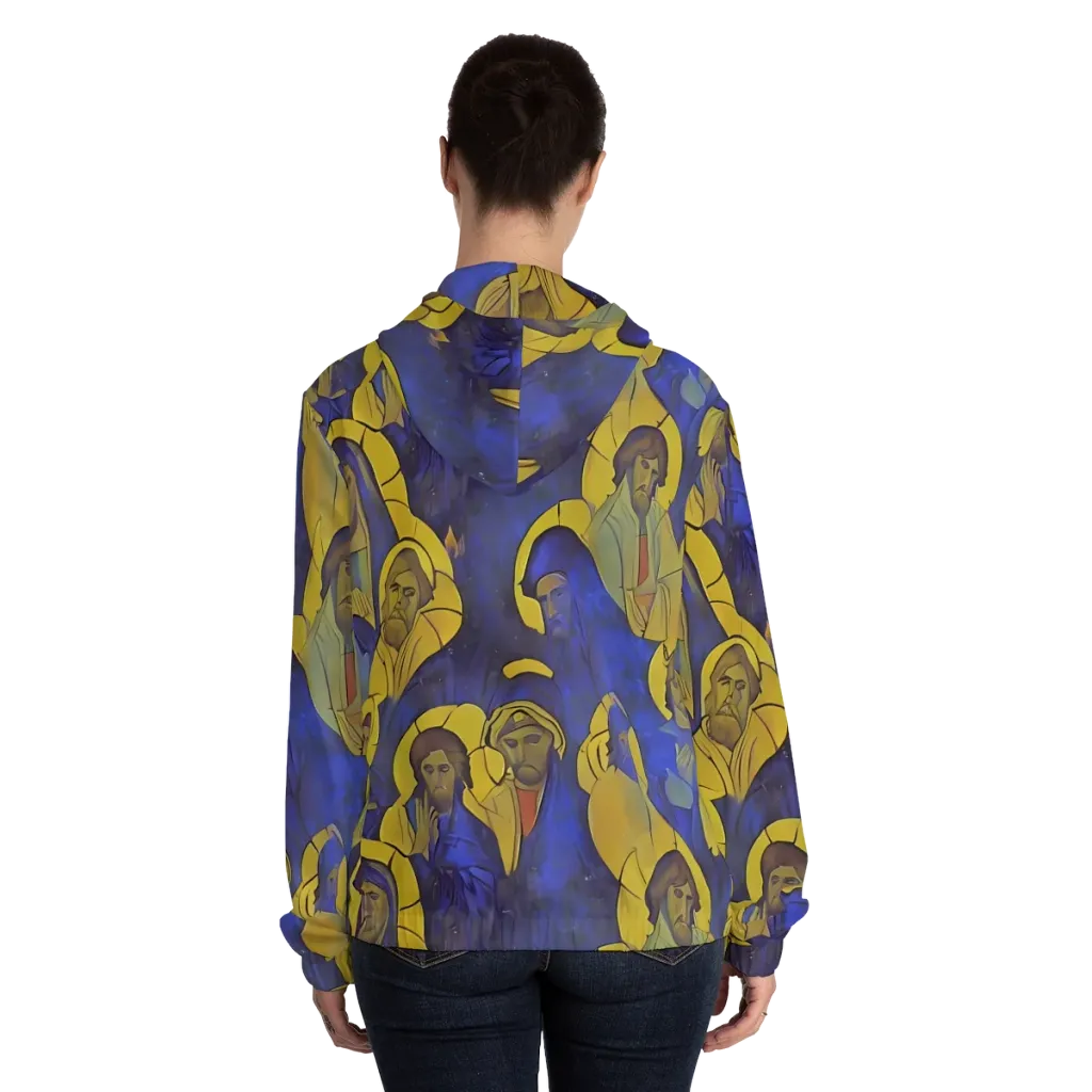 Divine Reverie on Women's Full-Zip Hoodie — Back On Person