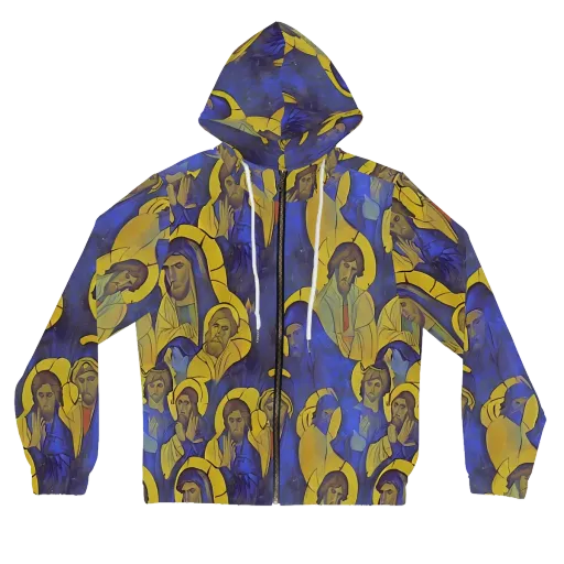 Divine Reverie on a Women's Full-Zip Hoodie
