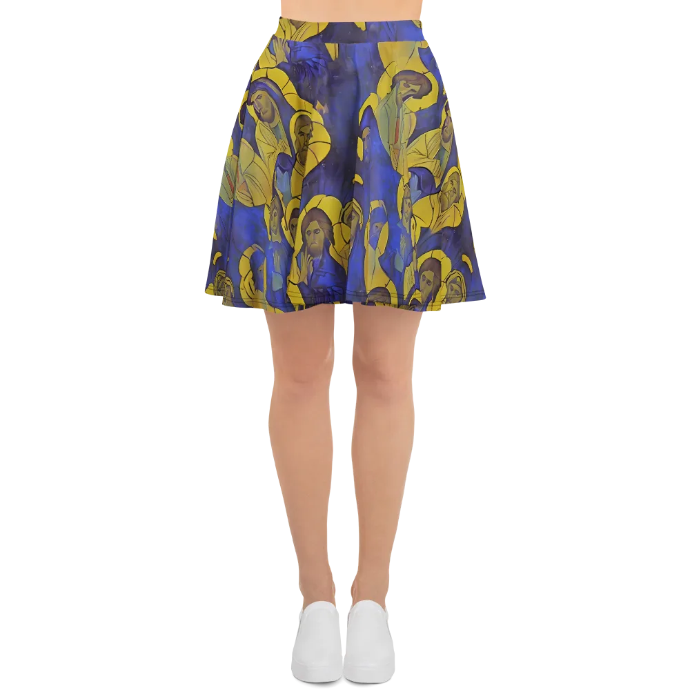 Divine Reverie on Skater Skirt — Front