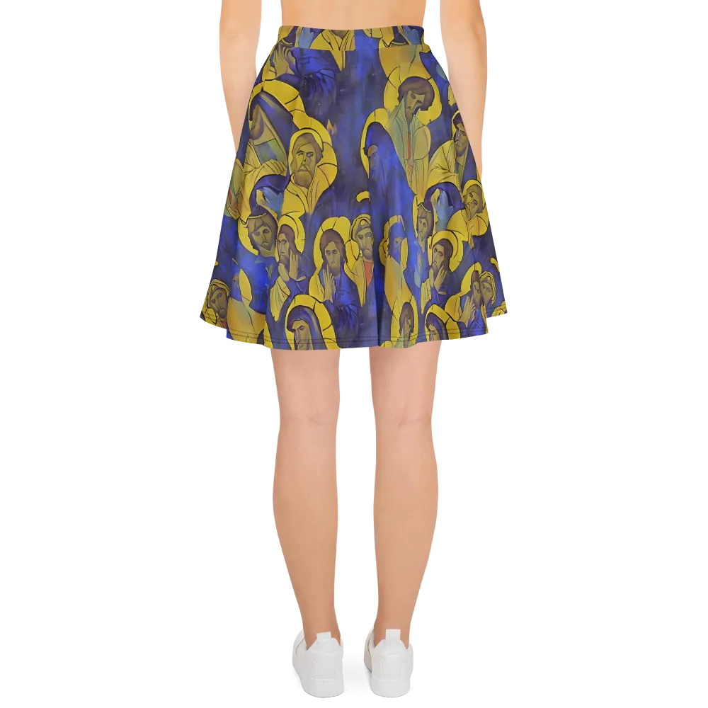 Divine Reverie on Skater Skirt — Back