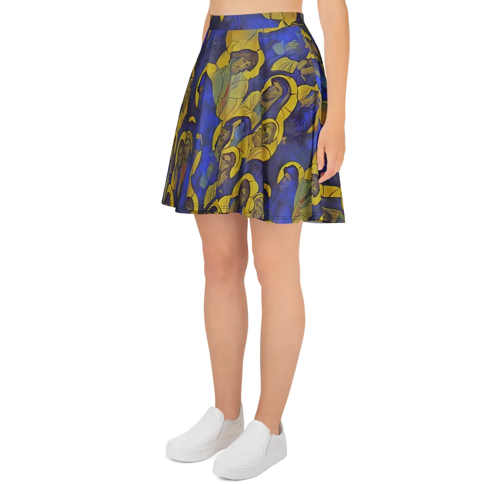 Divine Reverie on Skater Skirt — Left