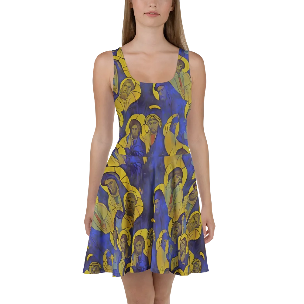Divine Reverie on Skater Dress — Front