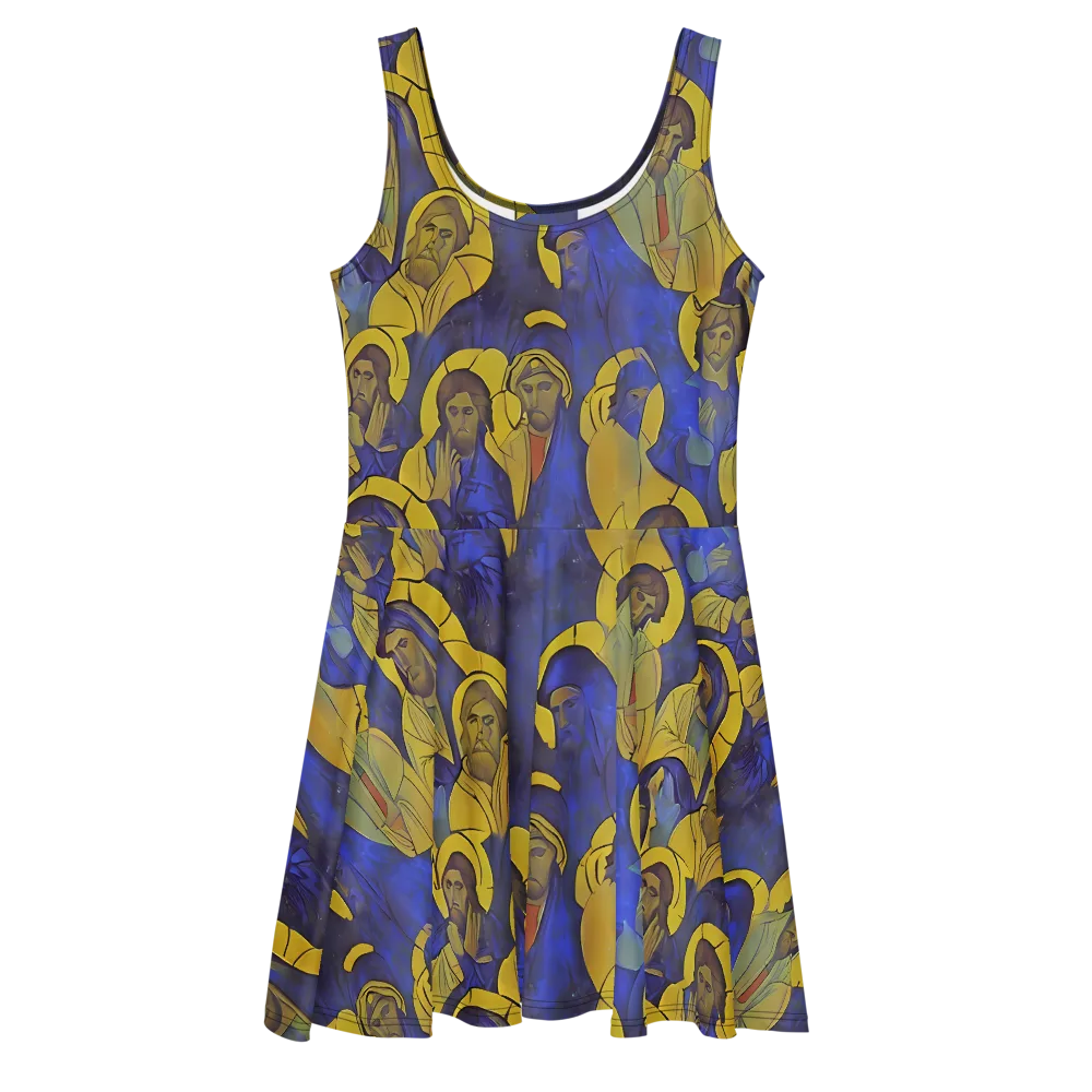 Divine Reverie on Skater Dress — Front
