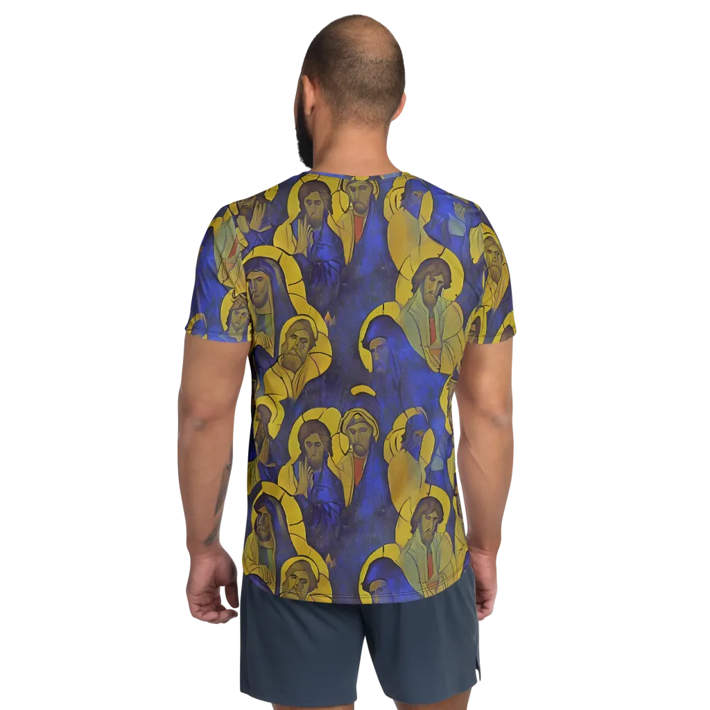 Divine Reverie on Men's Athletic T-Shirt — Back
