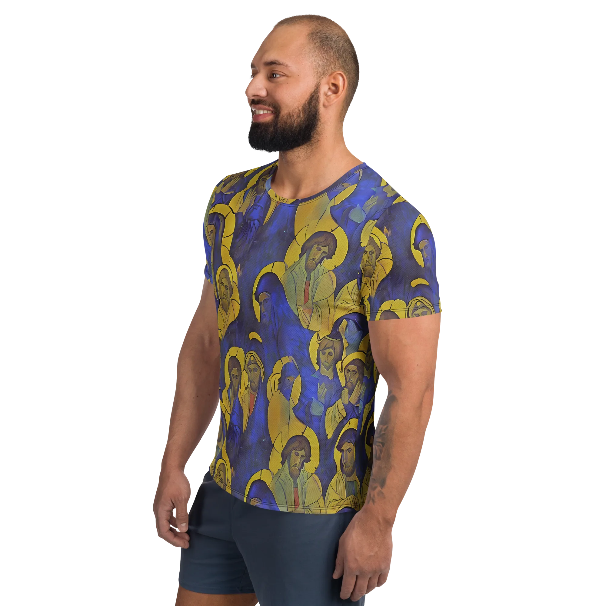 Divine Reverie on Men's Athletic T-Shirt — Left