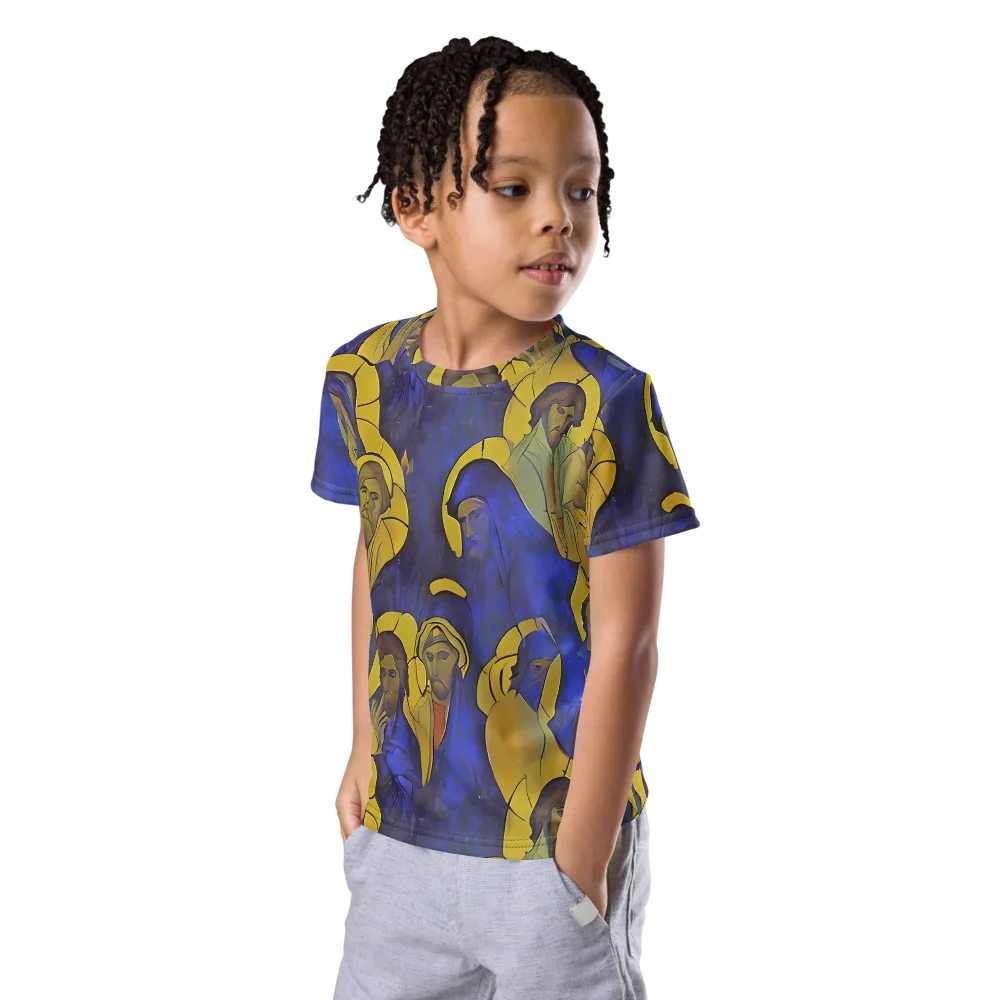 Divine Reverie on Kids Crew Neck T-Shirt — Left Front