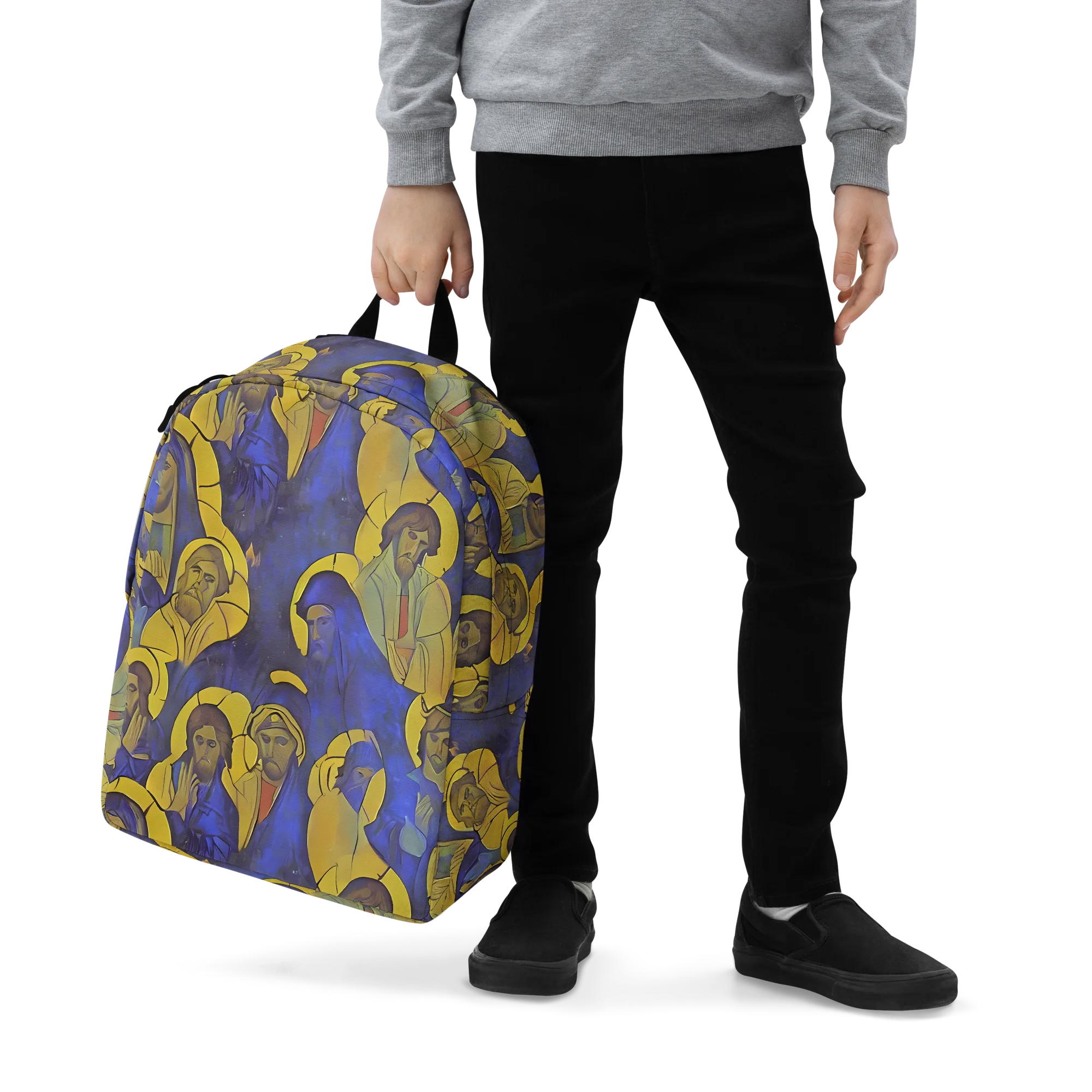 Divine Reverie on Minimalist Backpack — Zoomed-in