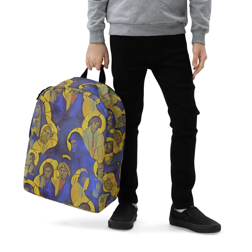 Divine Reverie on Minimalist Backpack — Zoomed-in