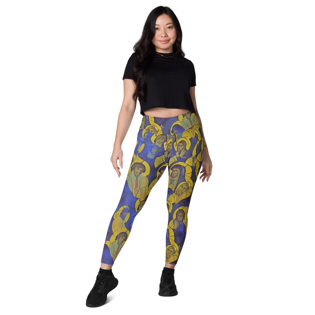 Divine Reverie on Leggings with Pockets — Front